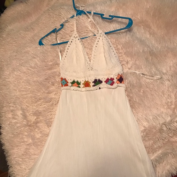 Dresses & Skirts - White Crochet Mini Dress